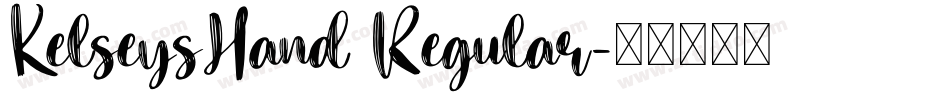KelseysHand Regular字体转换